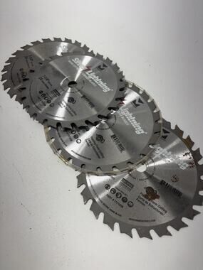 Lot 4 Mercer Silver Lightning 7-1/4" Circular Saw Blades 24T Carbide Framing